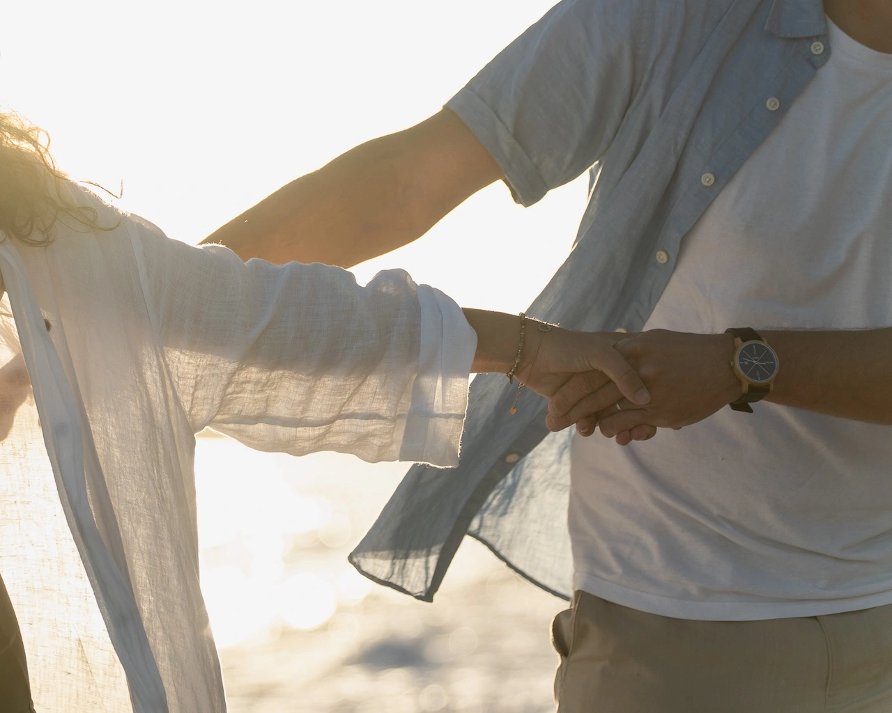 Photo couple bord de mer Morbihan