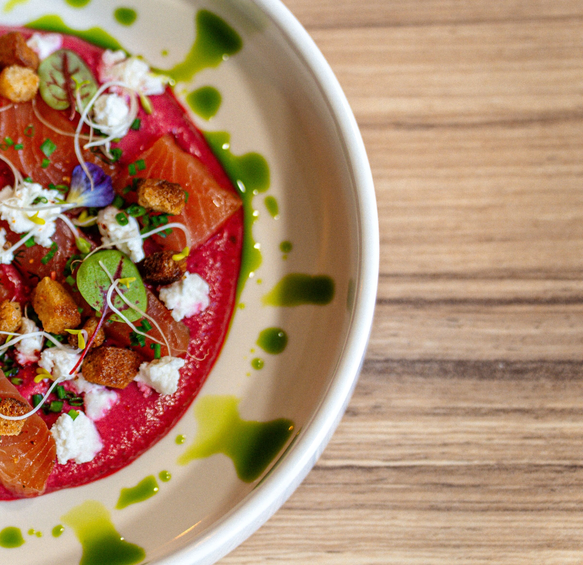 Gaspacho betterave saumon